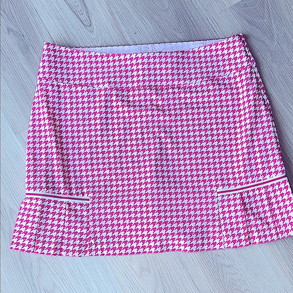 Golftini Houndstooth Skort 14 Pink Performance Golf Athletic Barbie Athletic